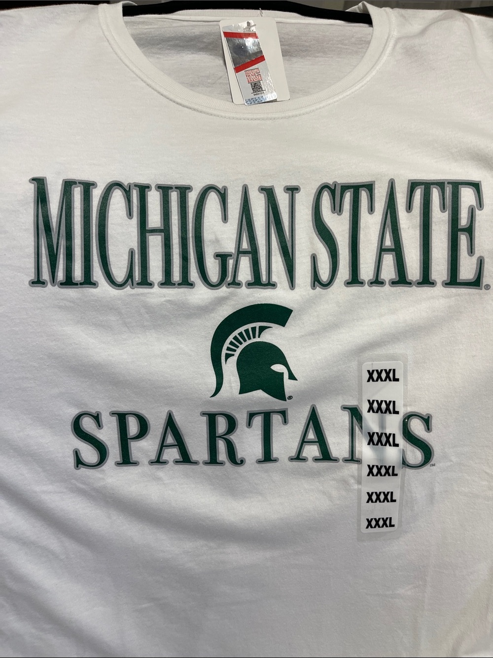Michigan State SPARTANS Men’s 3XL White T-Shirt NWT